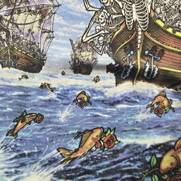 Grateful Dead Ship of Fools Tshirt NWT 2001 Liquid Blue GDF Tie Dye Sz L - Picture 5 of 14